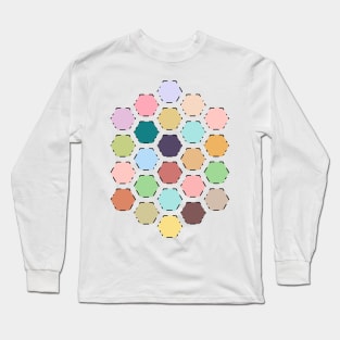 Pastel hexagons Long Sleeve T-Shirt